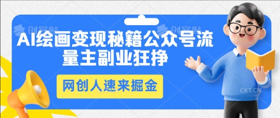 AI绘画变现秘籍：公众号流量主副业狂挣，网创人速来掘金-寻风互联