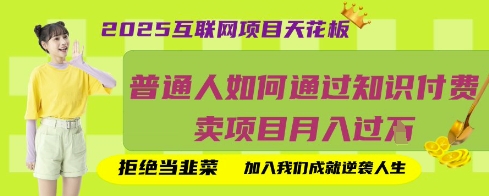 2025互联网项目天花板,普通人如何通过知识付费卖项目月入过W,拒绝当韭菜【揭秘】-寻风互联
