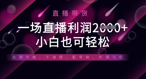 半无人直播带货，一场利润数张，适合所有平台玩法，小白也可轻松-寻风互联